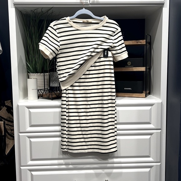 Atelier BY KIRIOUS Sz L Crop top sweater & skirt cream w stripes Good condition - Picture 5 of 8